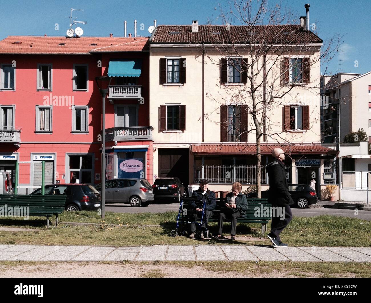 Houses in Baggio, Milan, Italy, 2018. - Smartphone Captured Stock Image