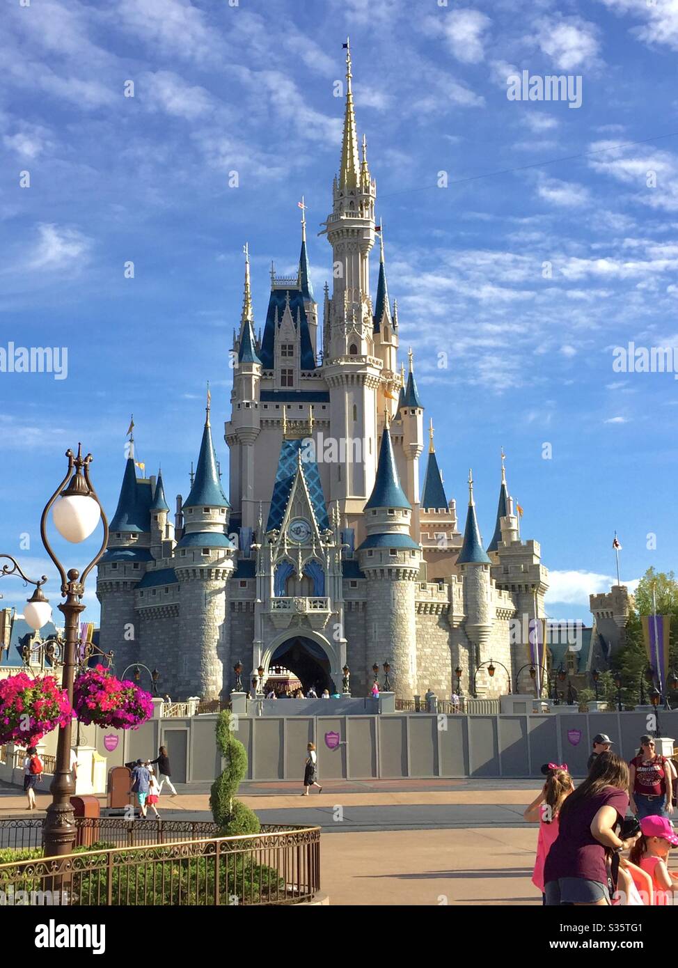Disney Castle at the Magic Kingdom Park in Florida, USA, April 2016 Stock Photo