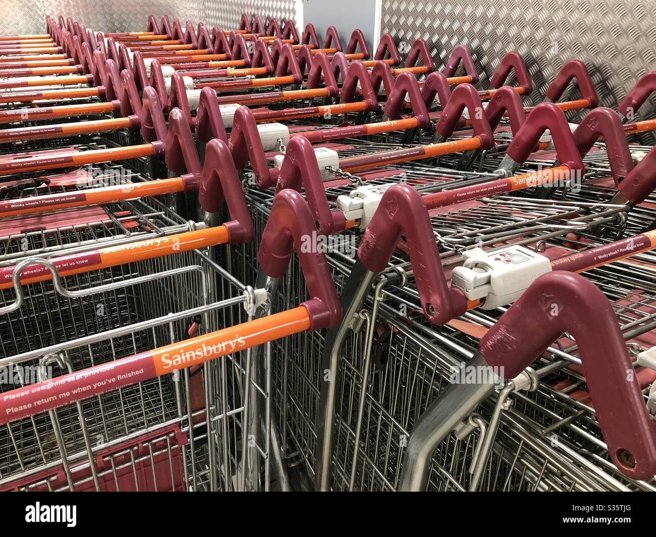 Sainsburys shopping trolleys hires stock photography and images Alamy