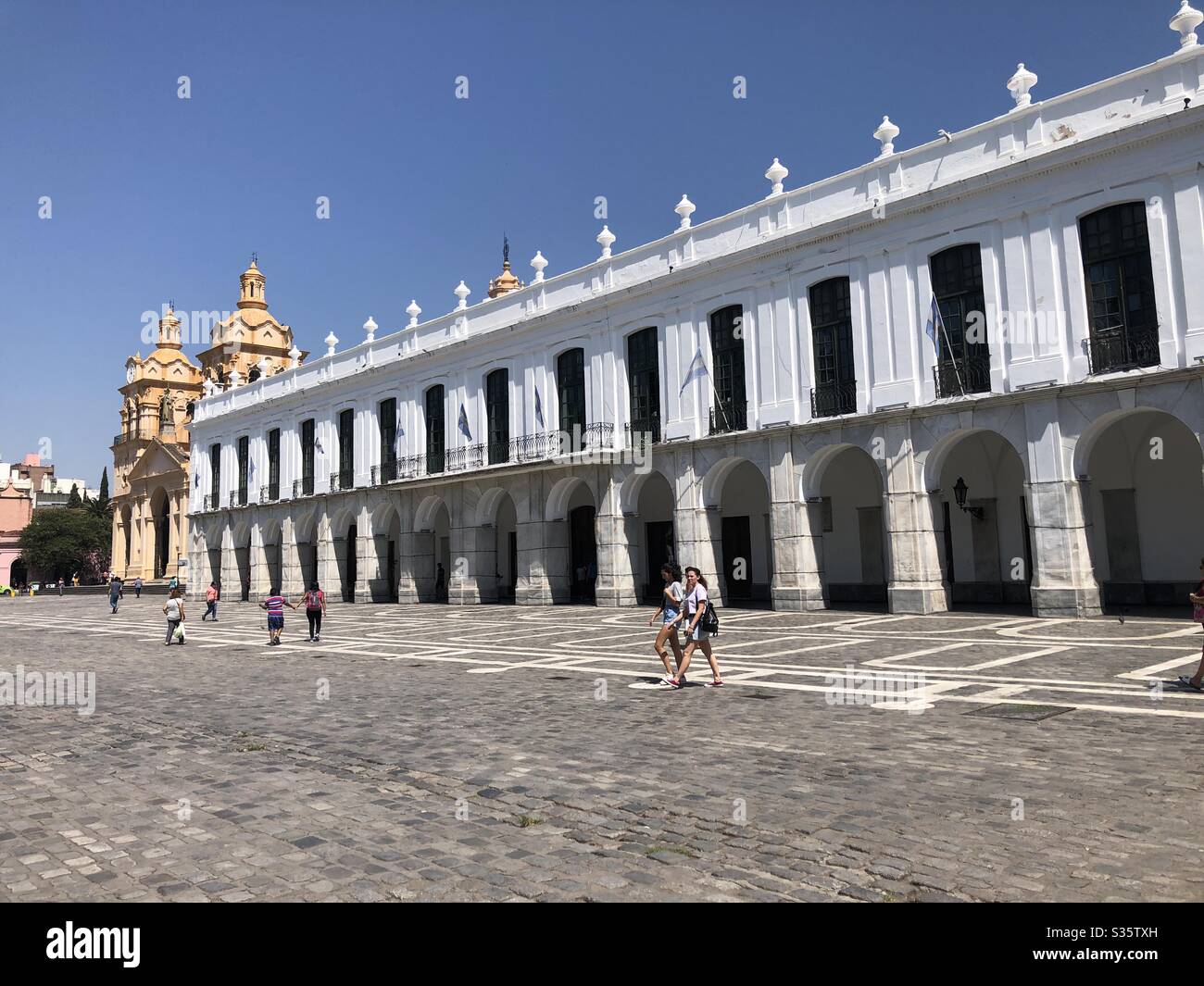 A historical colonial building in Córdoba, Argentina. Stock Photo