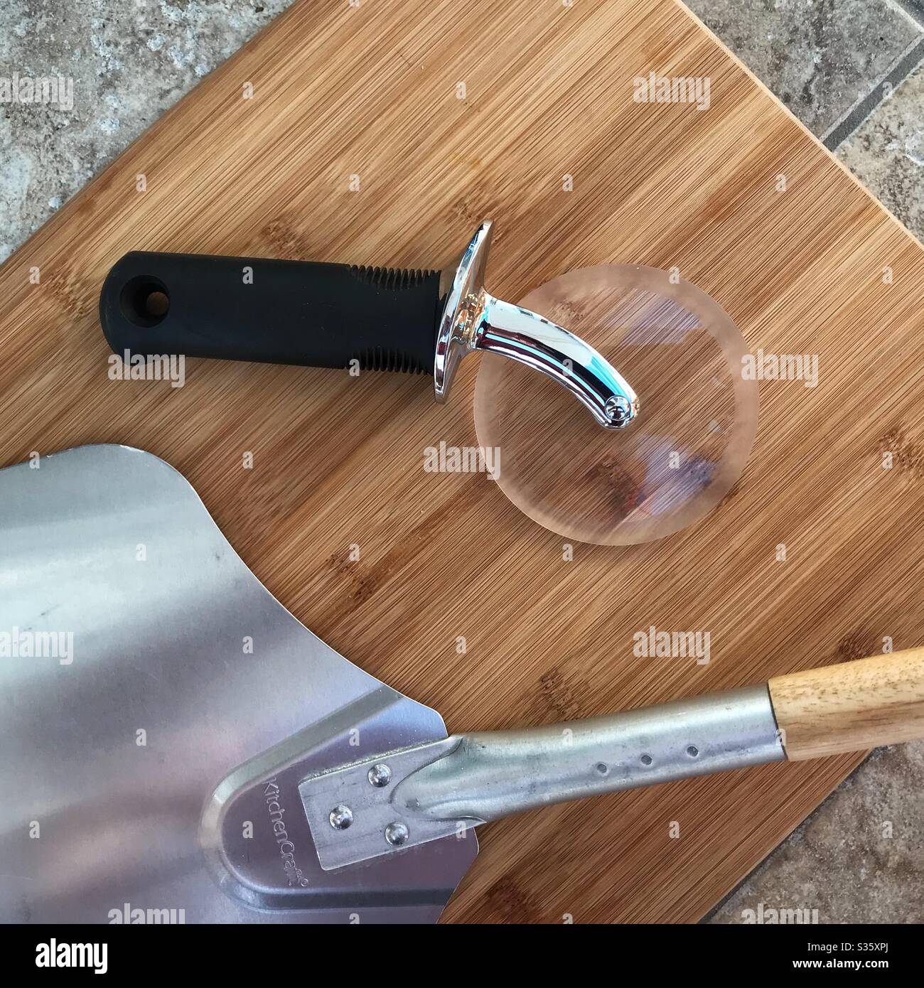 Pizza equipment - Smartphone Captured Stock Image