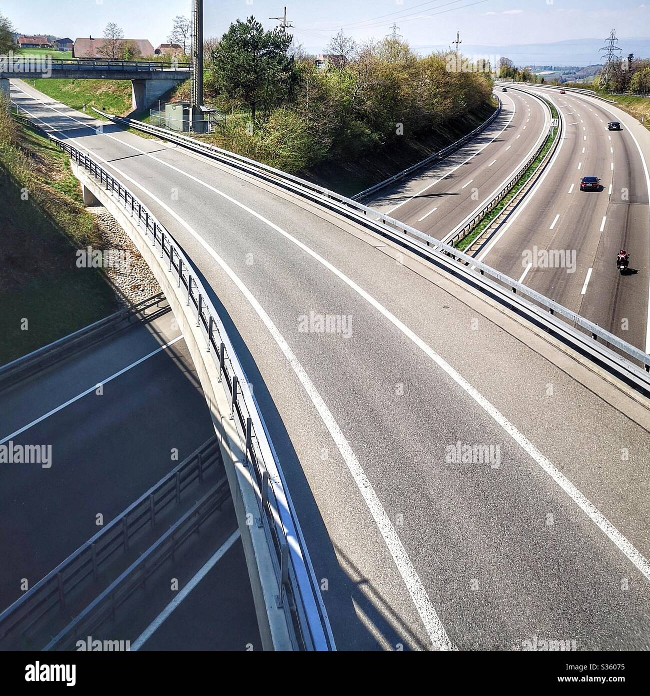 Motorway junction - Smartphone Captured Stock Image