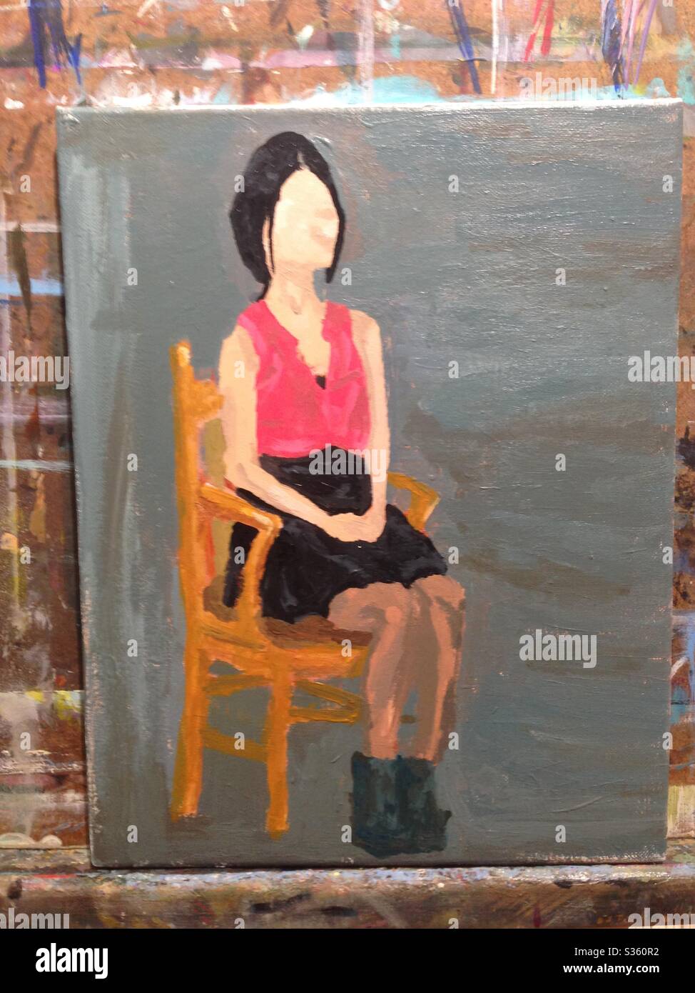 Painting portrait model hi-res stock photography and images - Alamy