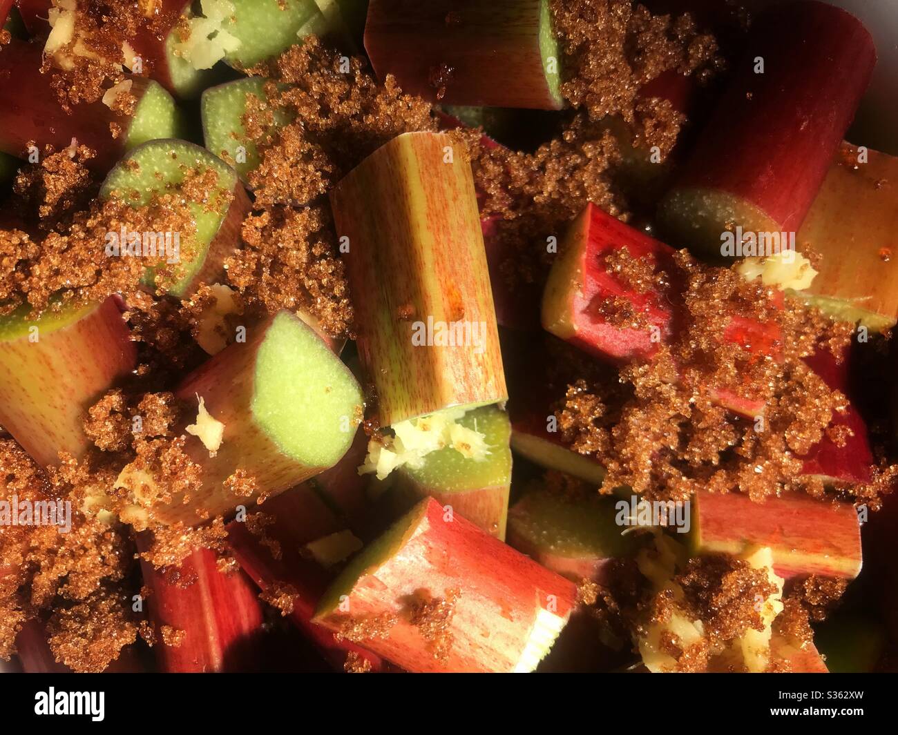 Rhubarb & Sugar - Smartphone Captured Stock Image