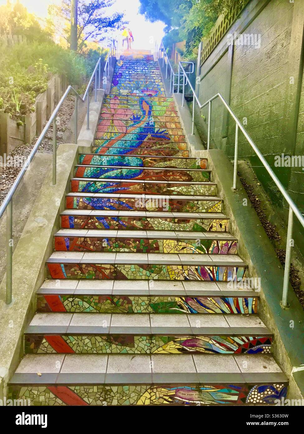 Hidden stairs San Francisco - Smartphone Captured Stock Image
