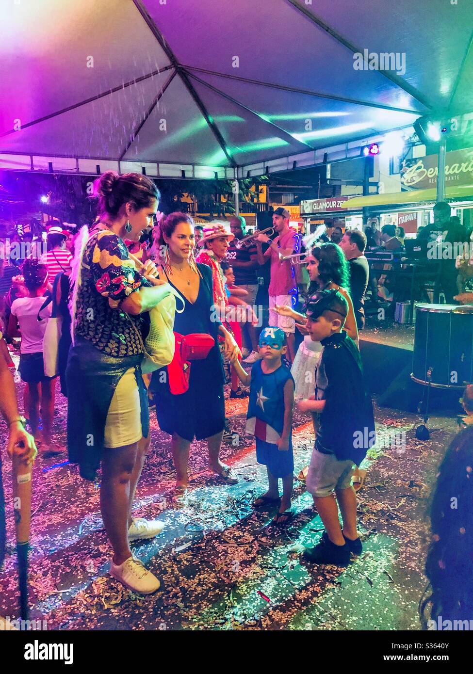 Carnival 2020 in Buzios, Brazil. - Smartphone Captured Stock Image