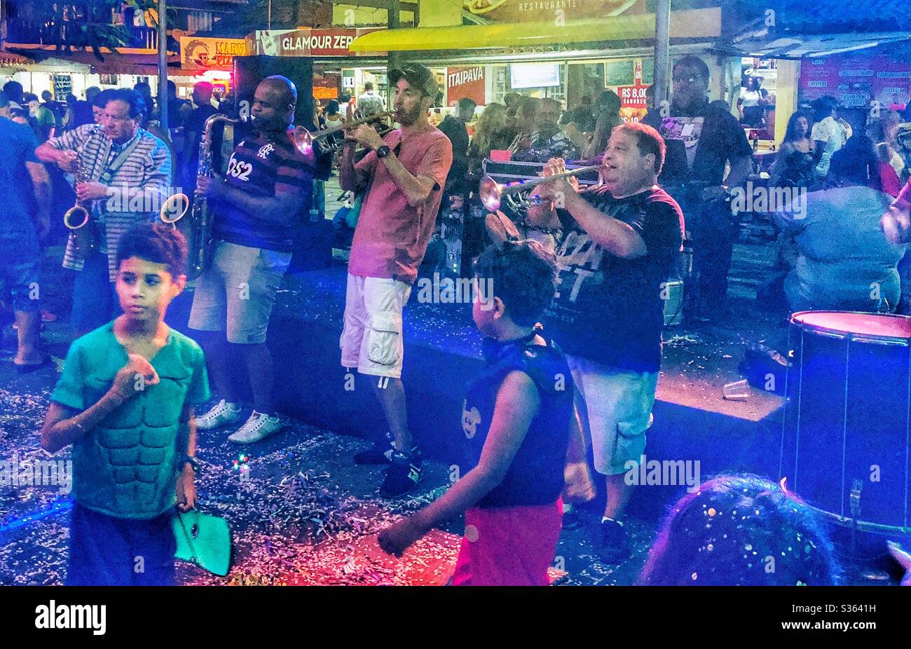 Carnival 2020 in Buzios, Brazil. - Smartphone Captured Stock Image