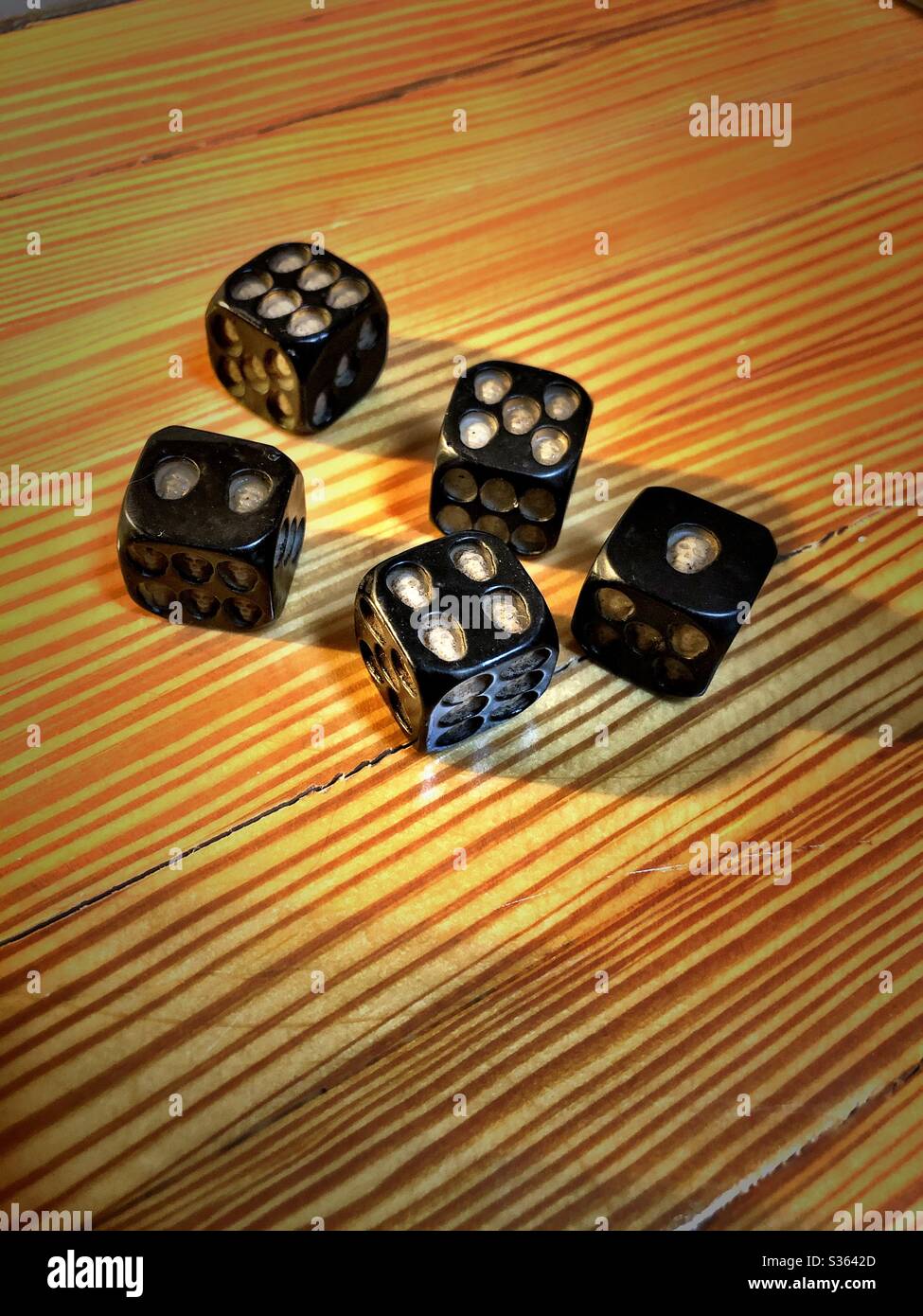 Hand made skull dice - Smartphone Captured Stock Image