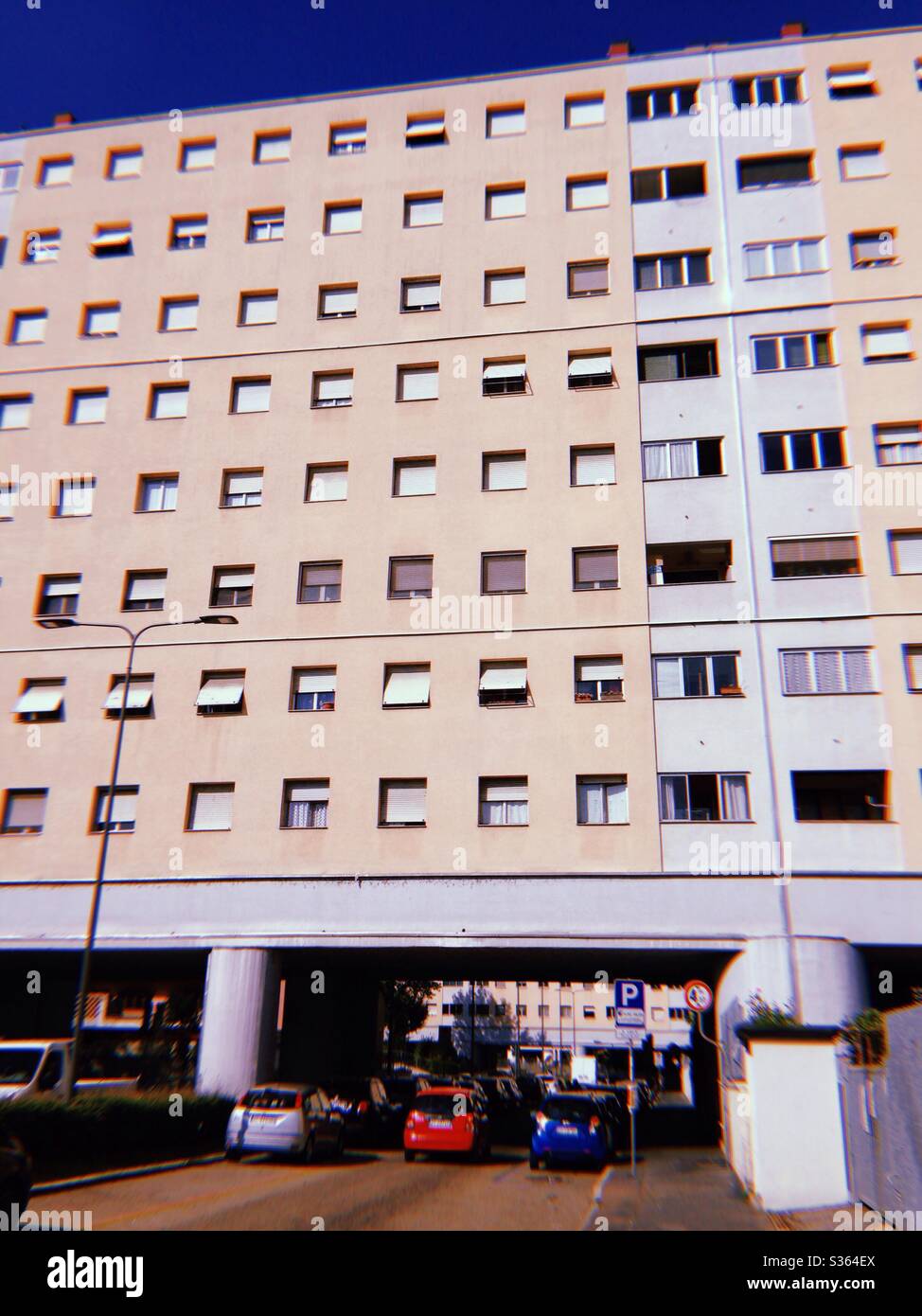 Apartment block in Quarto Cagnino, Milan, Italy, 2018. - Smartphone Captured Stock Image