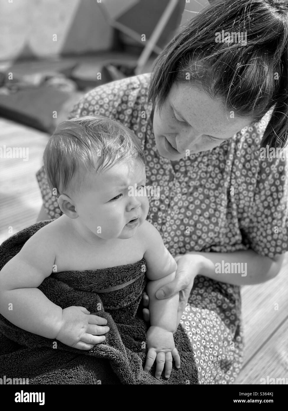 Mother and child - Smartphone Captured Stock Image