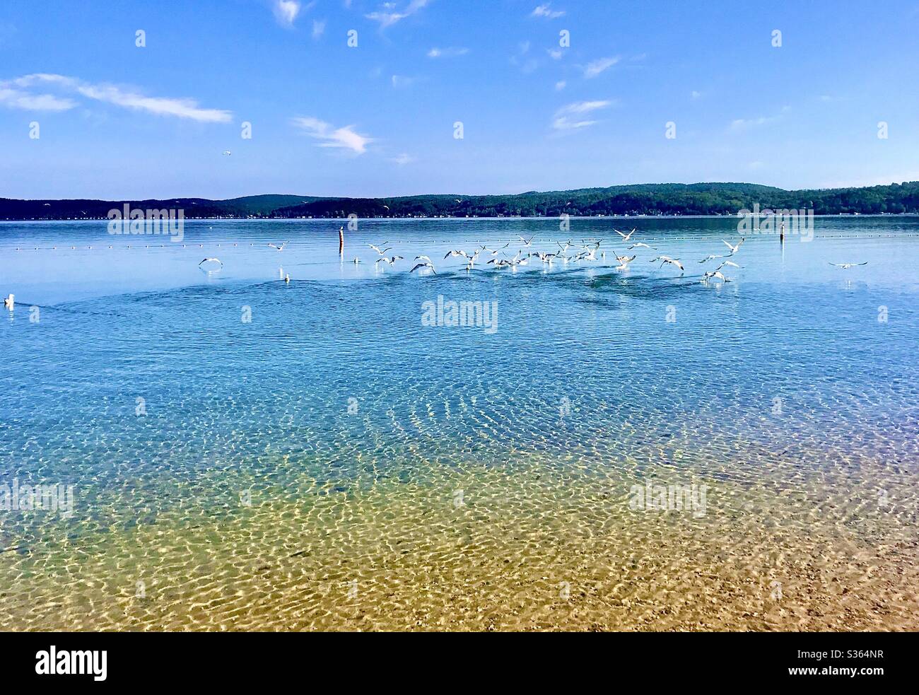 Crystal lake beulah Michigan Stock Photo