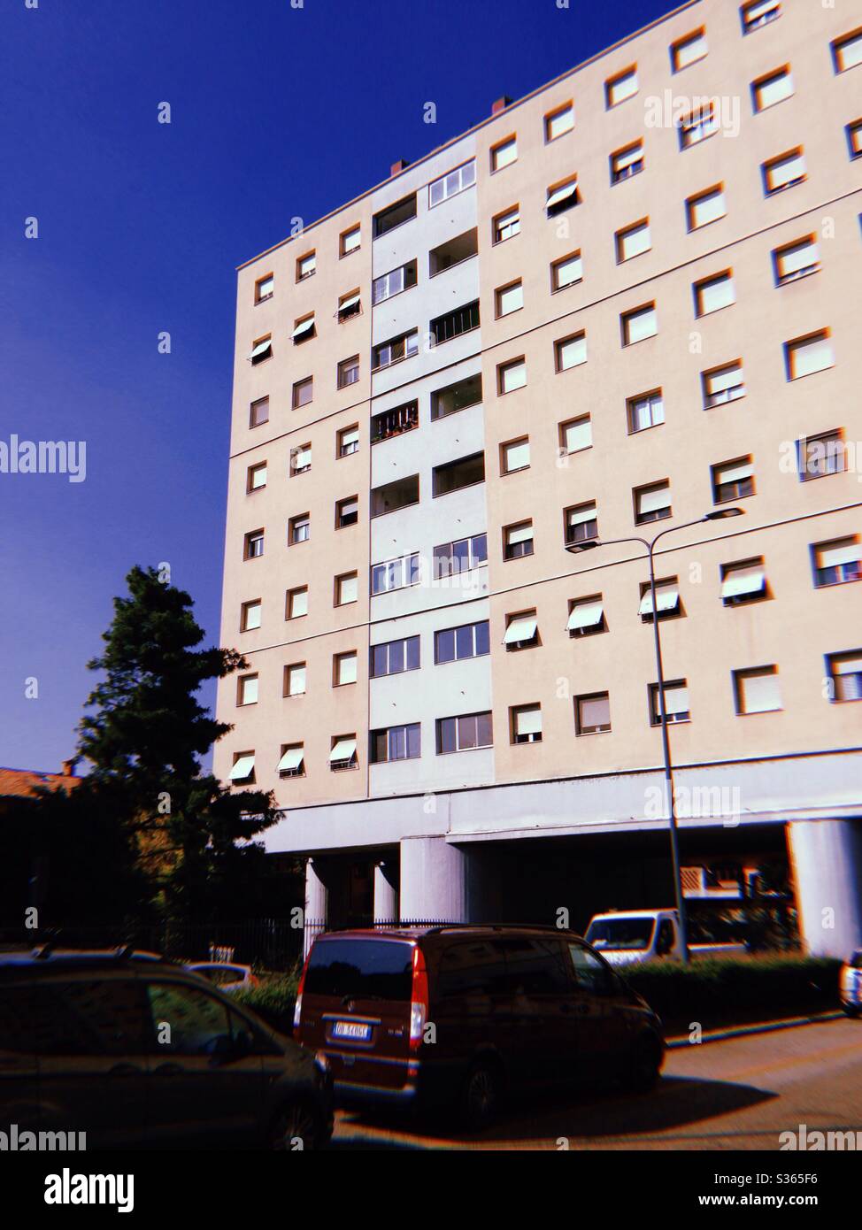Apartment block in Quarto Cagnino, Milan, Italy, 2018. - Smartphone Captured Stock Image