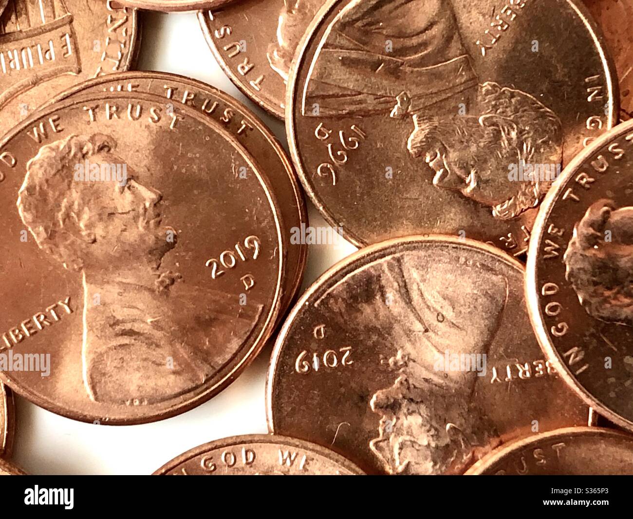 Pennies - Smartphone Captured Stock Image