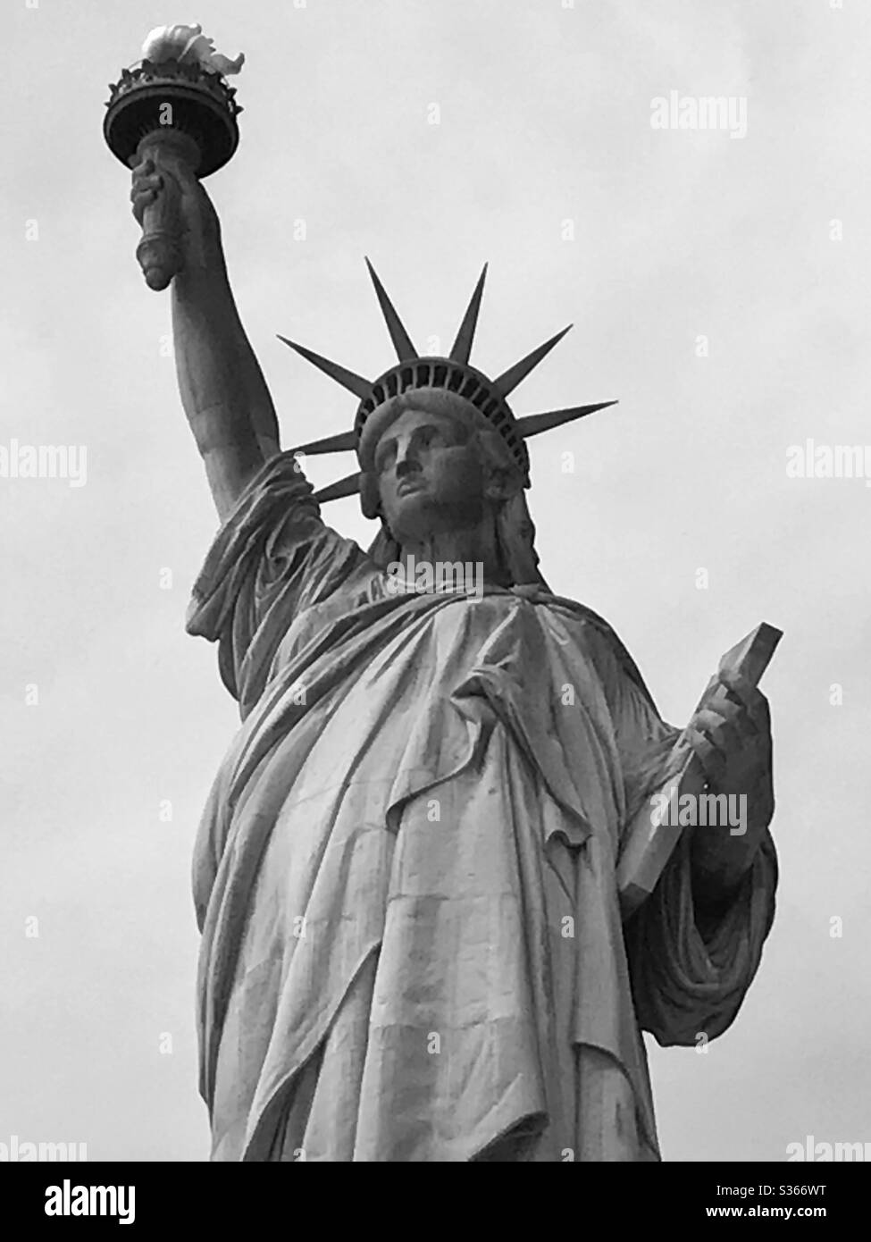 Statue of Liberty black and white Stock Photo Alamy