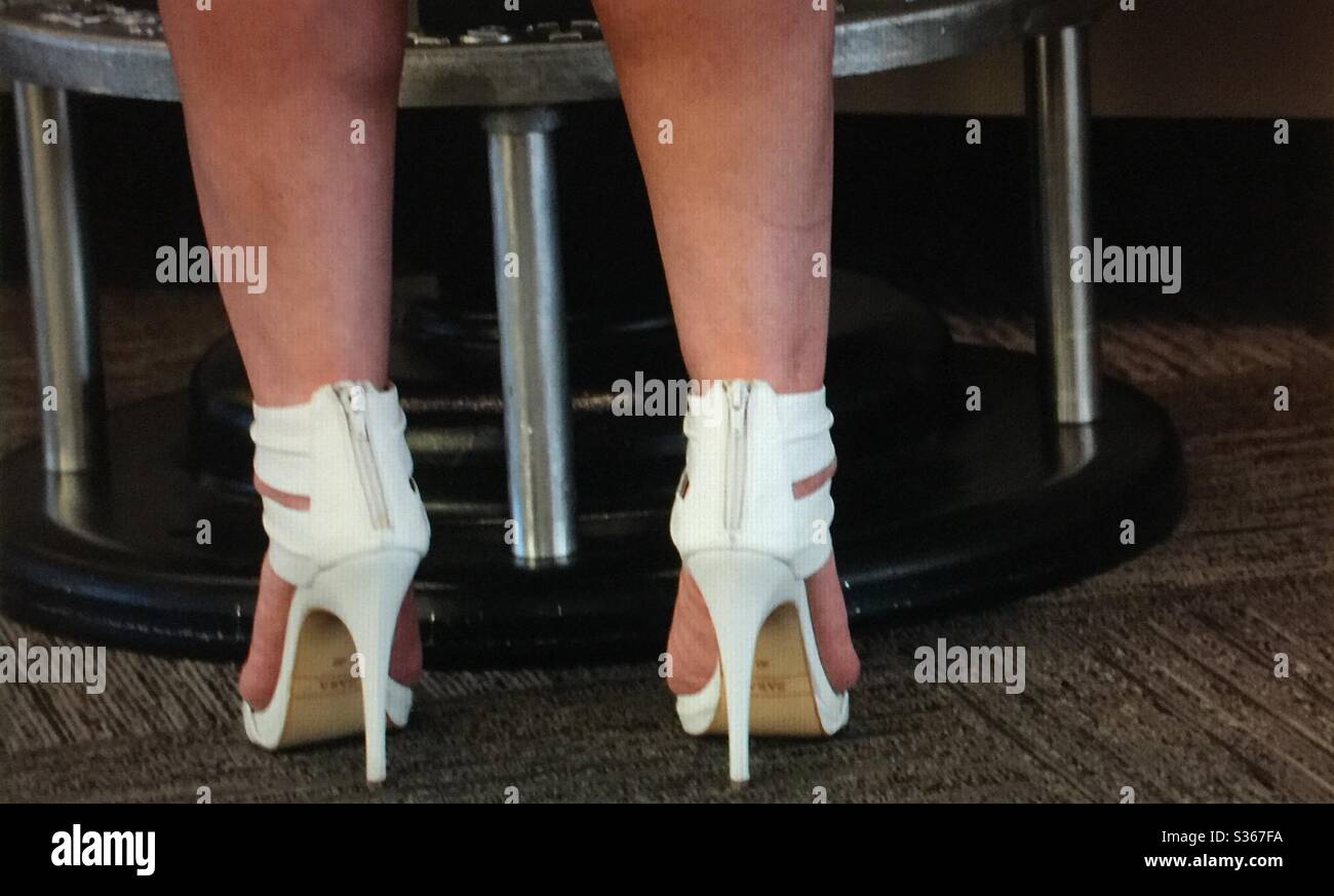 White High heels - Smartphone Captured Stock Image