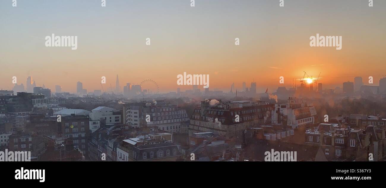 Sunrise. London. Filterless. Nature’s beauty. Stock Photo