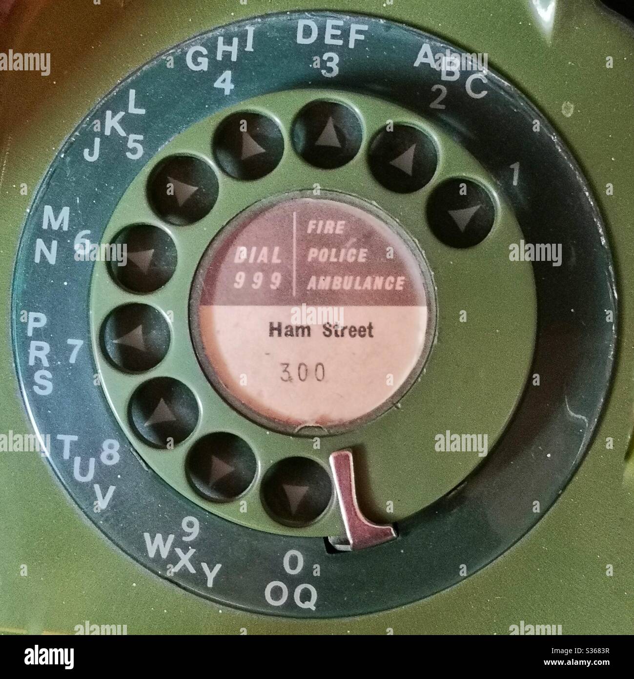 Dial of 1960s British telephone - Smartphone Captured Stock Image