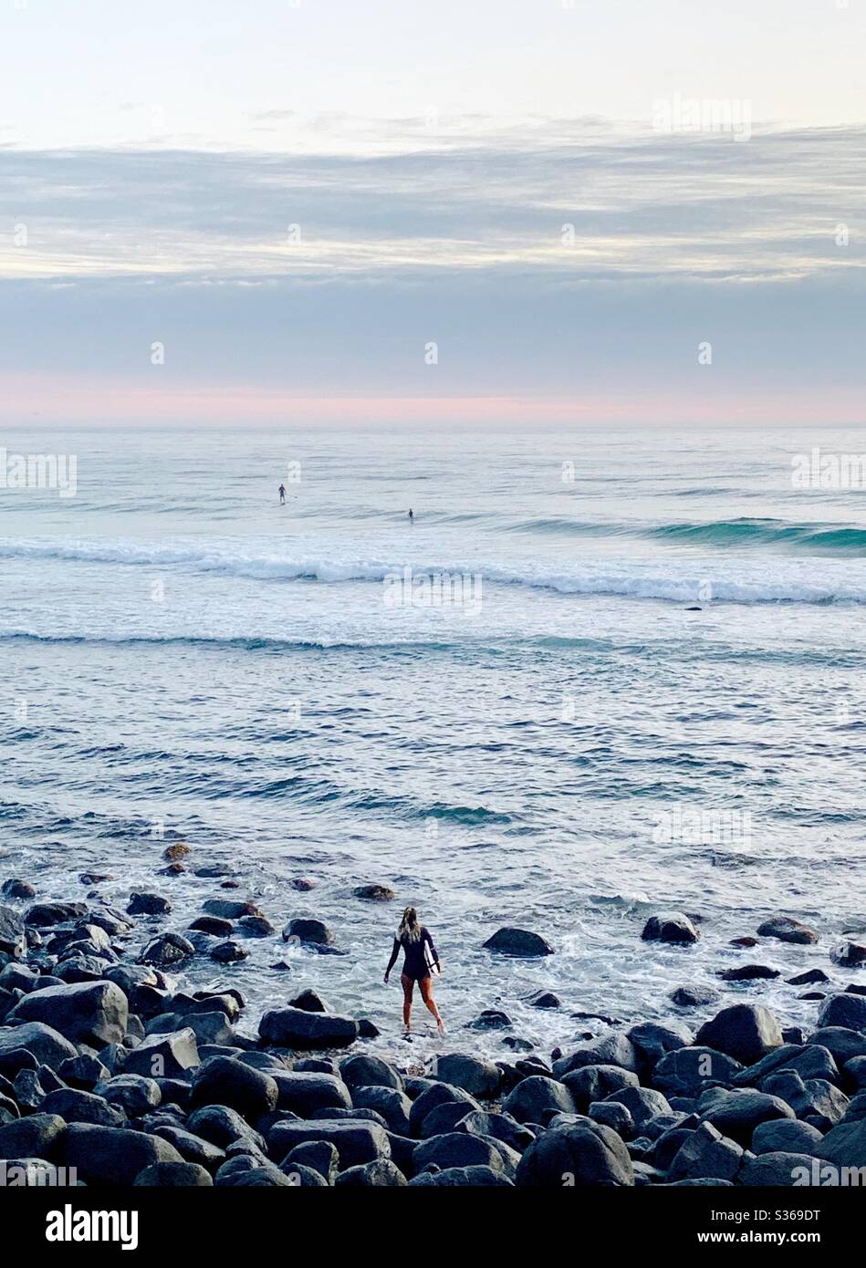 Early morning surf Stock Photo