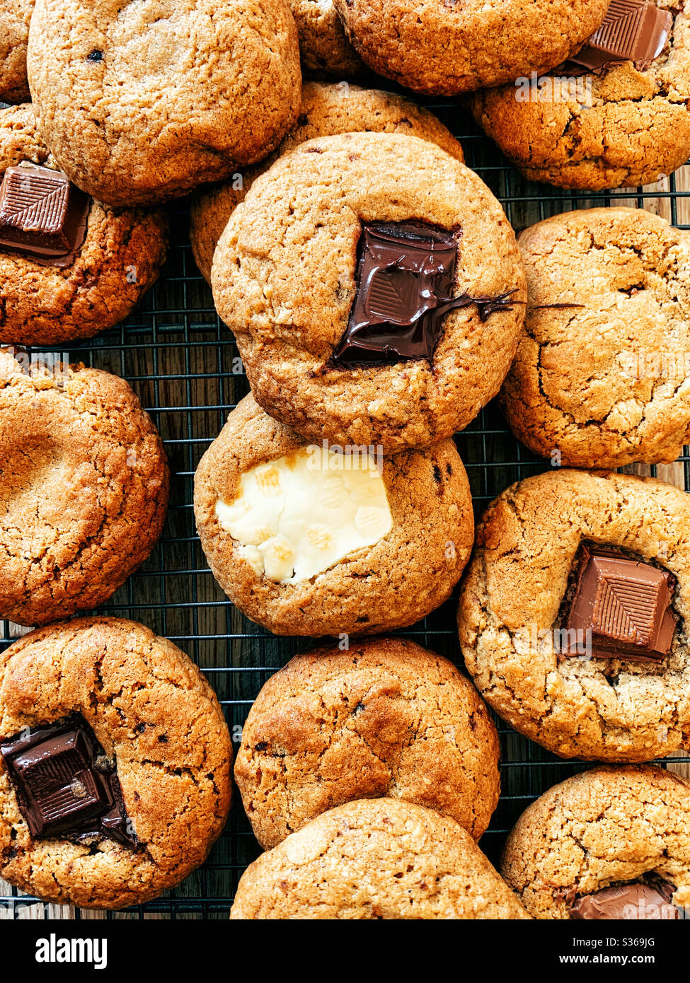 Homemade chocolate chip cookies Stock Photo