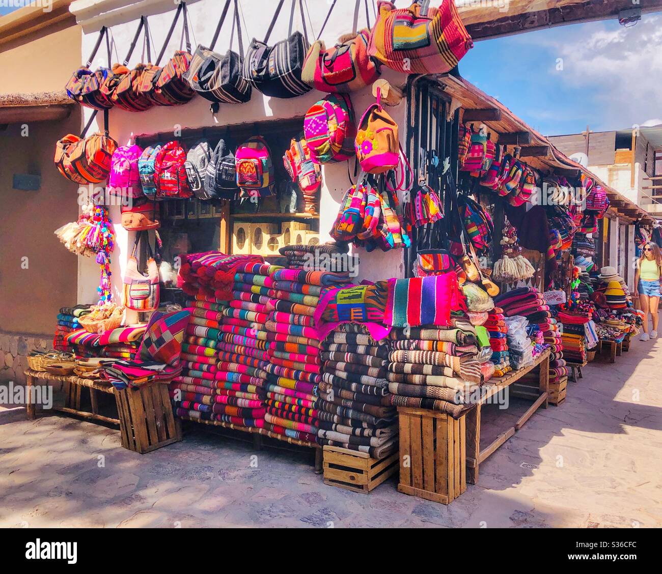 A local market in Purmamarca, Northern Argentina. - Smartphone Captured Stock Image