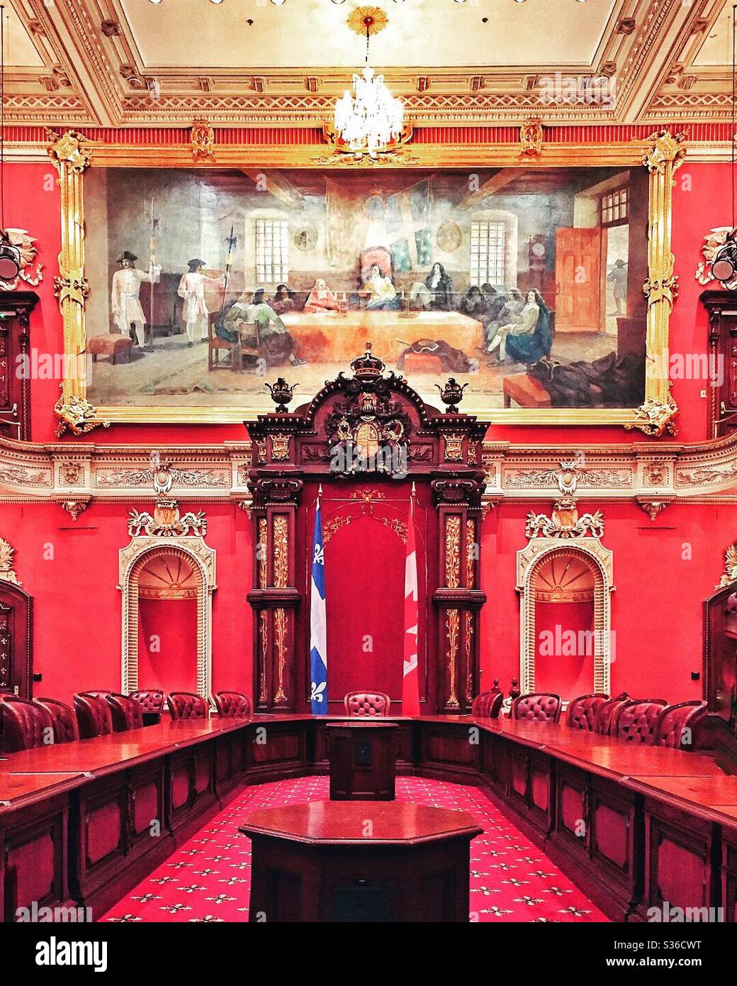 Quebec parliament chamber, Quebec City, Canada - Smartphone Captured Stock Image