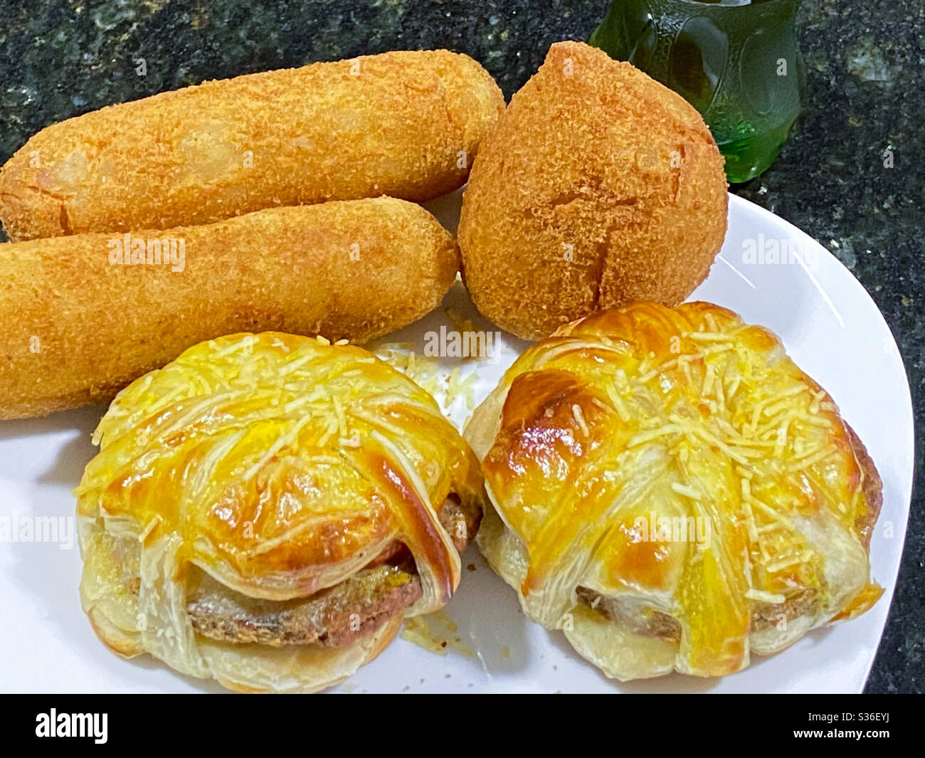 Assorted Brazilian snacks - Smartphone Captured Stock Image