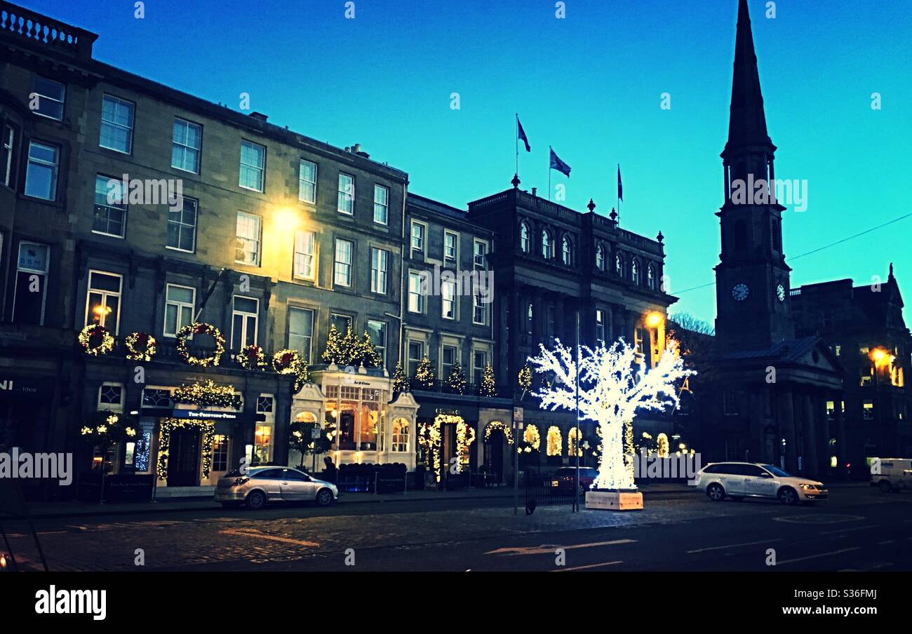 Christmas Street Stock Photo Alamy