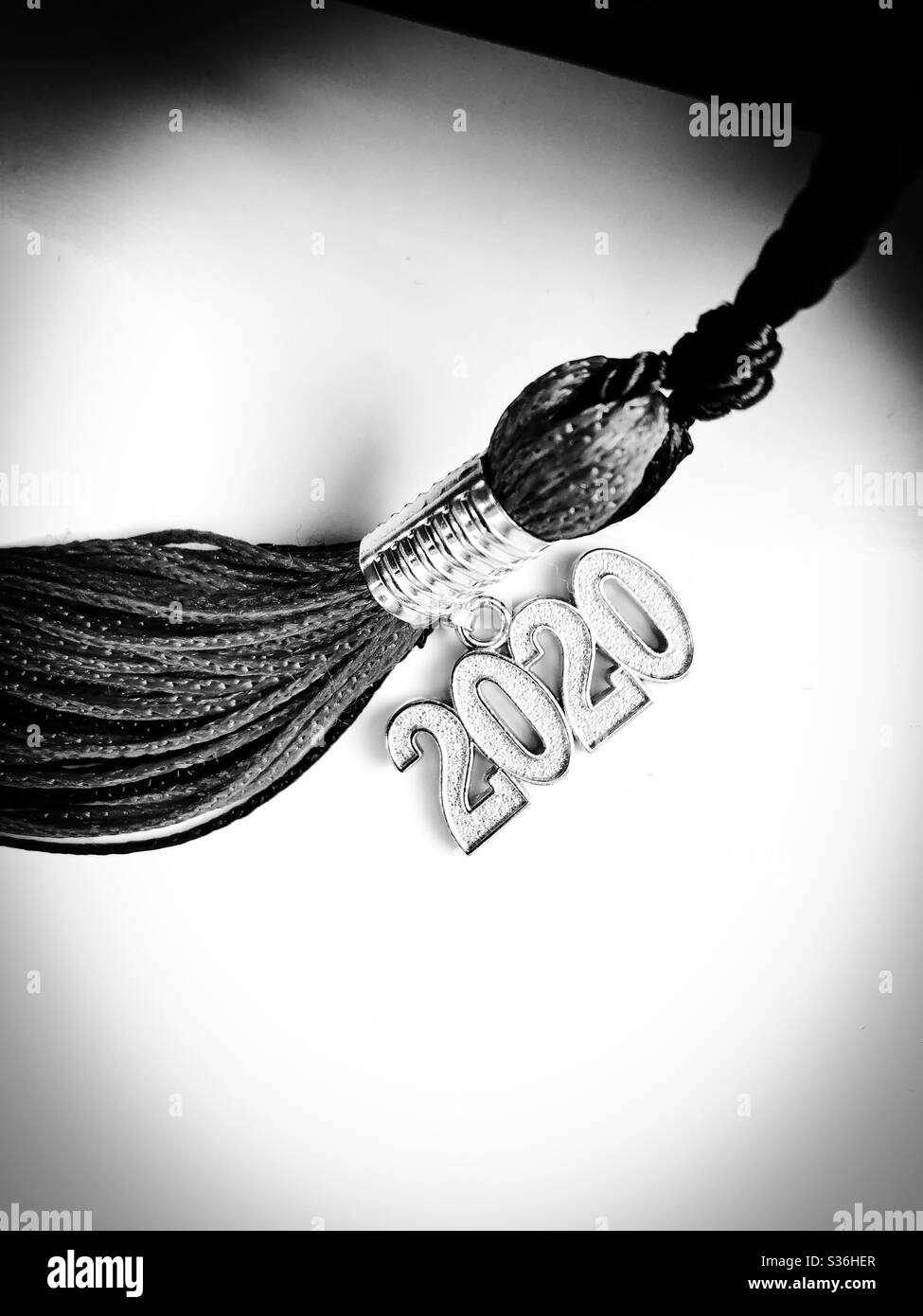 2020 graduation cap and tassel - Smartphone Captured Stock Image