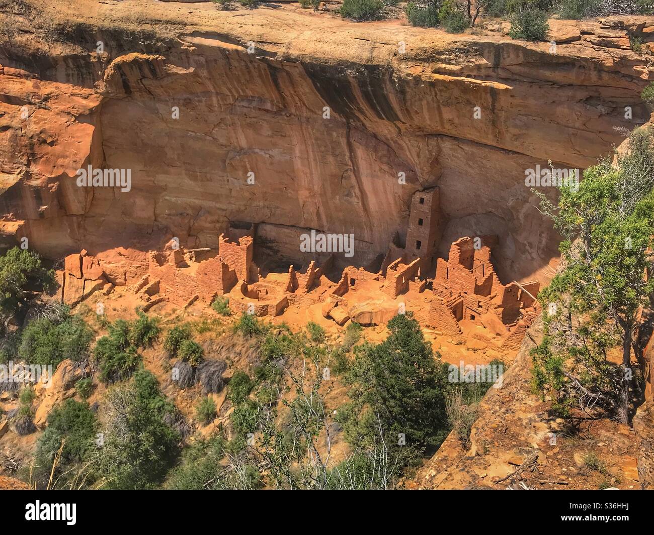 Mesa Verde National Park cliff dwellings Stock Photo