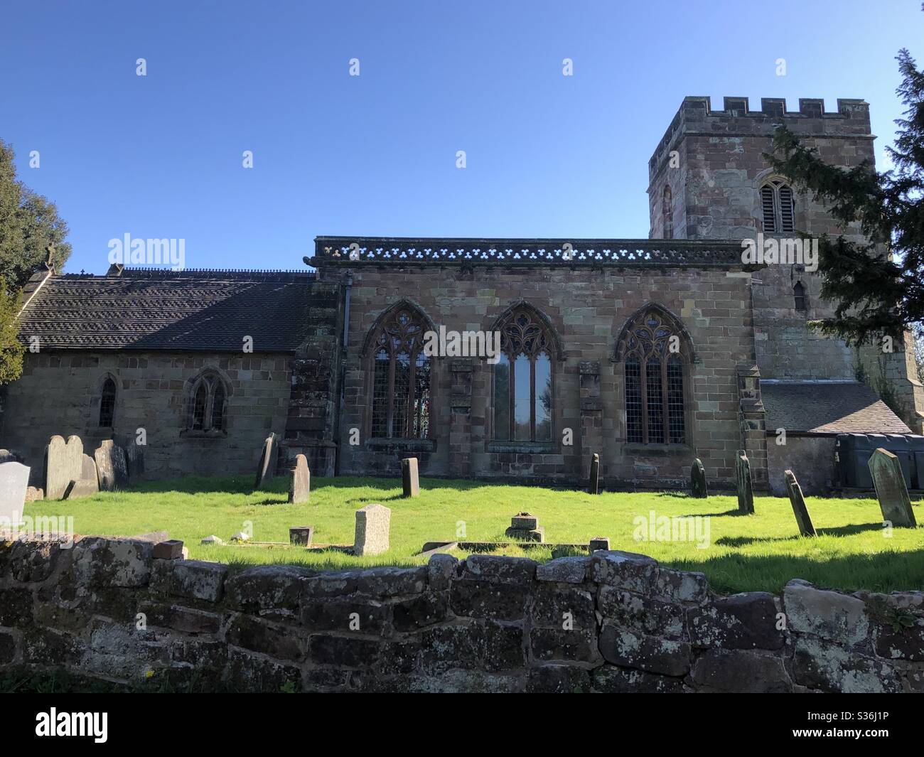 St Margaret’s Church Draycott in the Moors Stock Photo