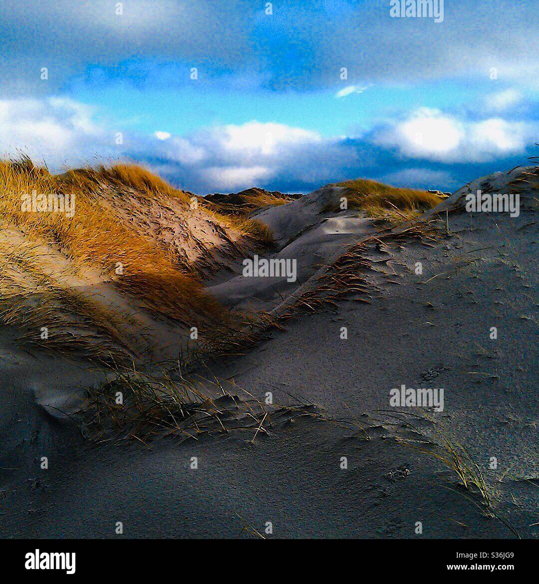 Sand dune after the storm in Donegal - Smartphone Captured Stock Image
