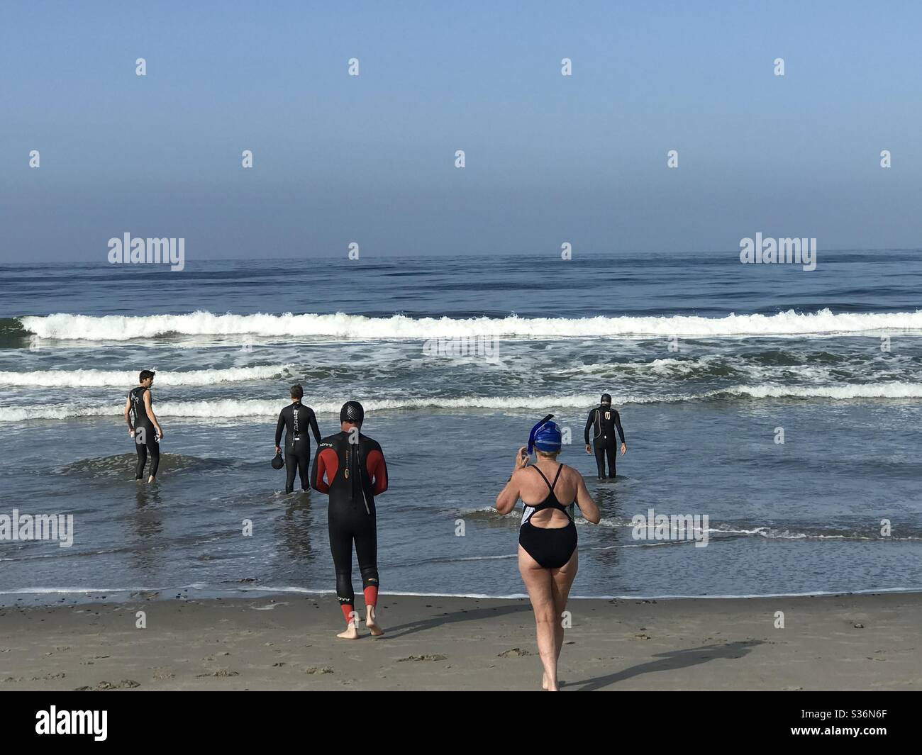 Ocean swimmers - Smartphone Captured Stock Image