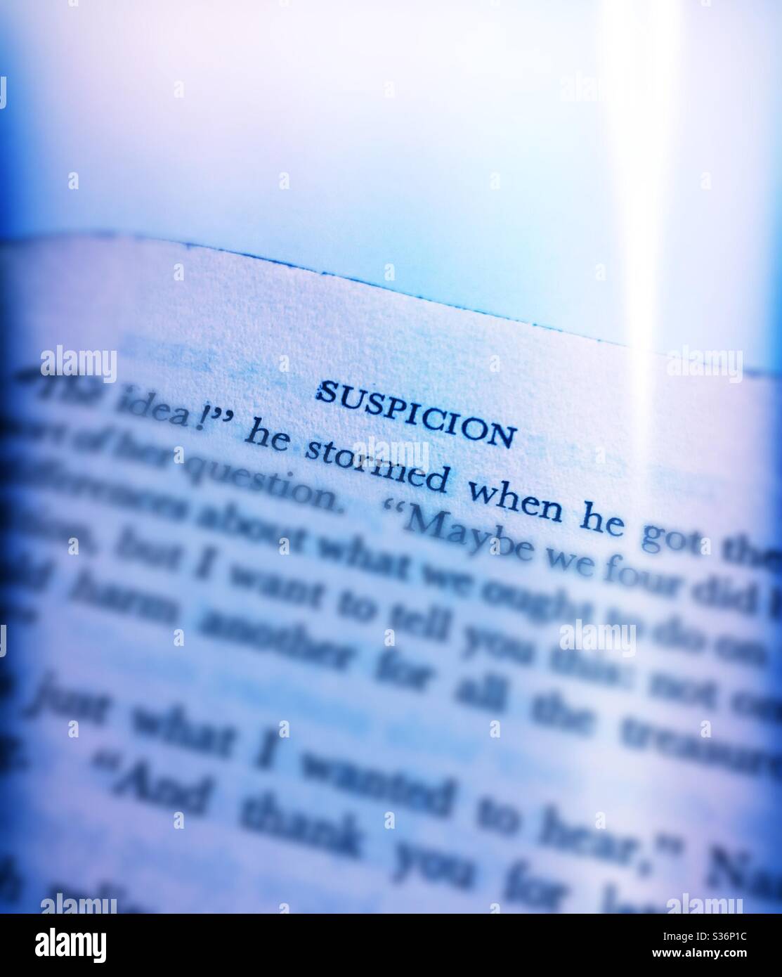 Suspicion is a Nancy drew novel from the 1940s, USA - Smartphone Captured Stock Image