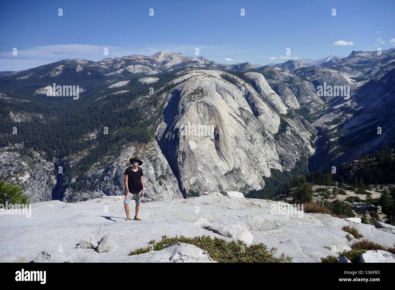 Hiking up Half Dome In Yosemite National Park, California. - Smartphone Captured Stock Image