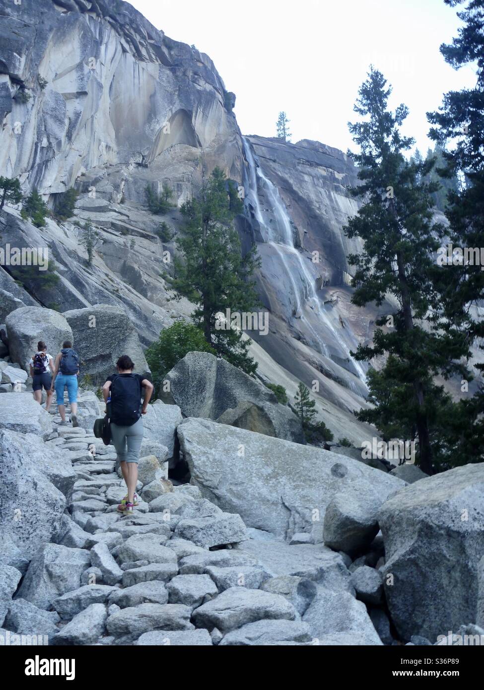 Hiking in Yosemite National Park, California. - Smartphone Captured Stock Image