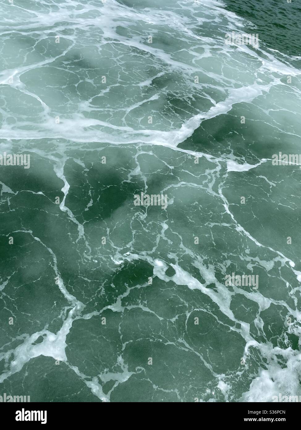 Abstract background of emerald colored water of the Gulf of Mexico - Smartphone Captured Stock Image