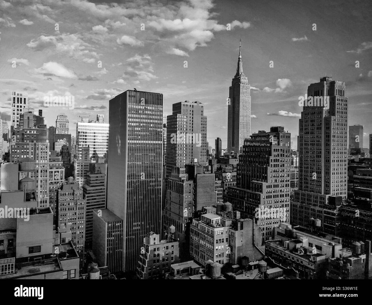 Midtown Manhattan building density from above - Smartphone Captured Stock Image