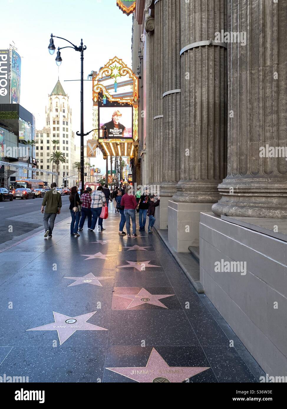 Los Angeles, California January 2020 famous walk of stars street Stock Photo