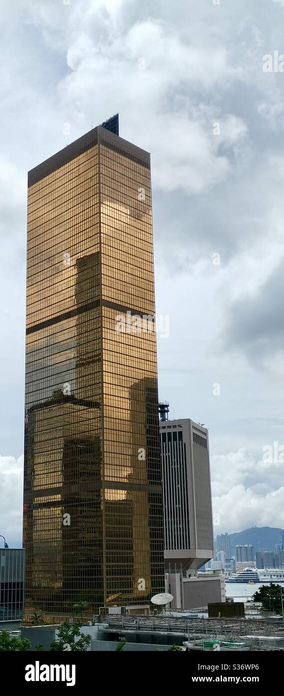 The Far East finance centre building in Admiralty, Hong Kong. - Smartphone Captured Stock Image