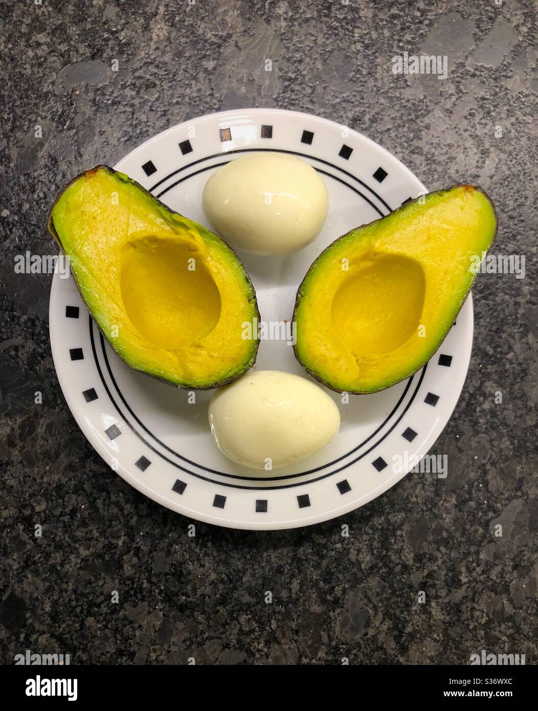 Avocado and hard boiled eggs Stock Photo Alamy