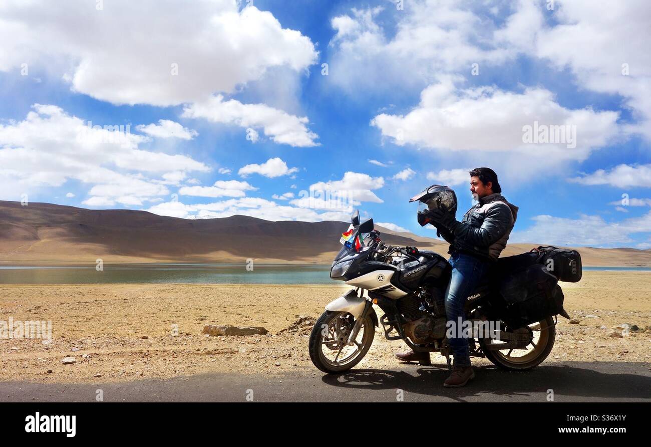 Ladakh Bike ride Stock Photo Alamy