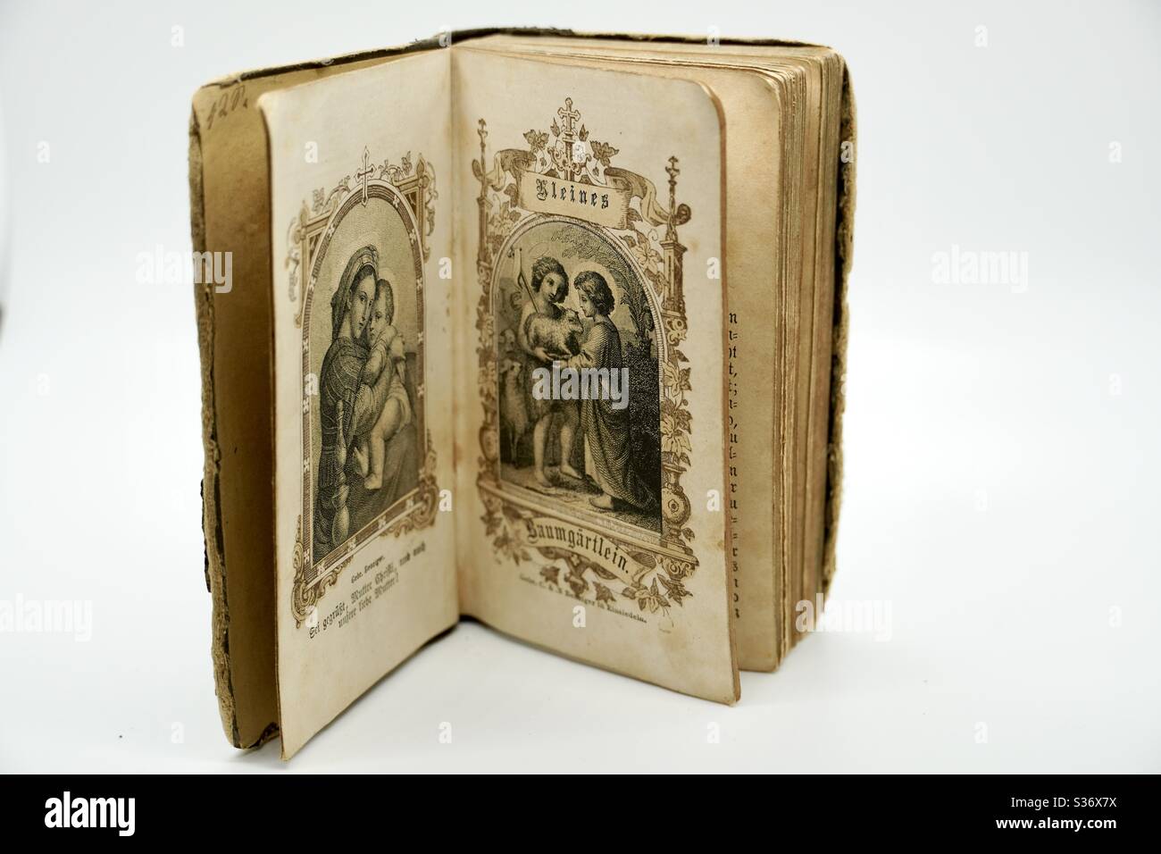 Antique German vintage Christian prayer book Stock Photo