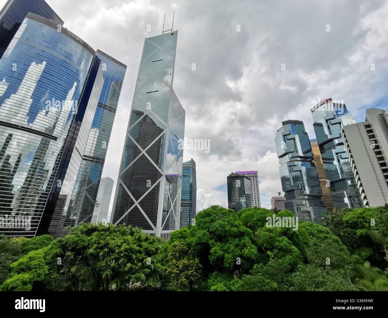 Skyline of Hong Kong. - Smartphone Captured Stock Image