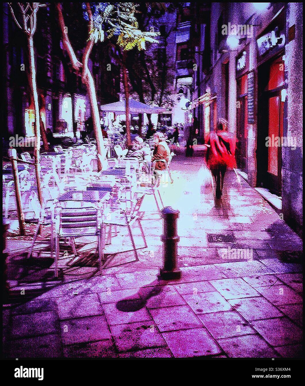 Paris after dark. - Smartphone Captured Stock Image