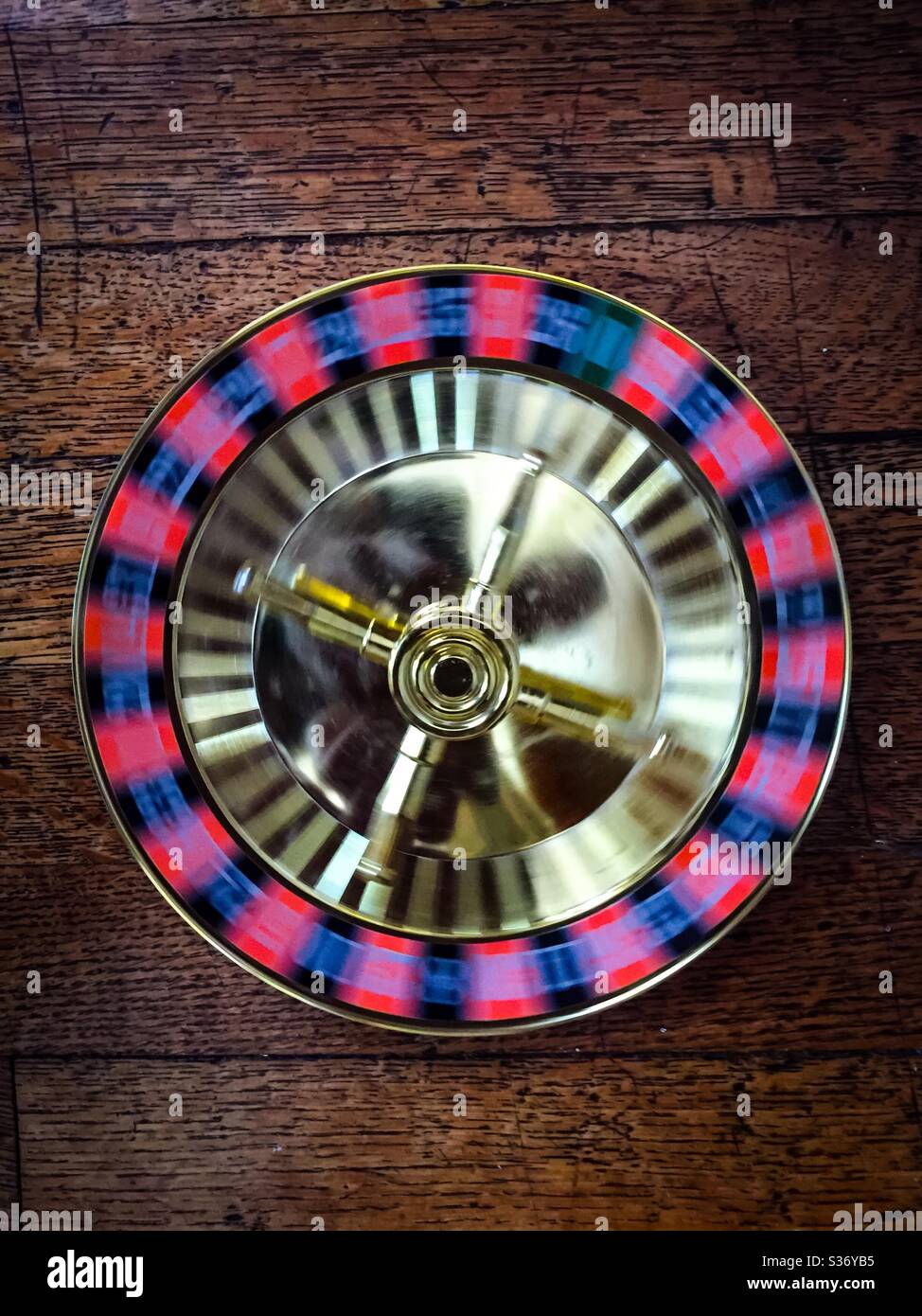 Spinner on an oak base - Smartphone Captured Stock Image