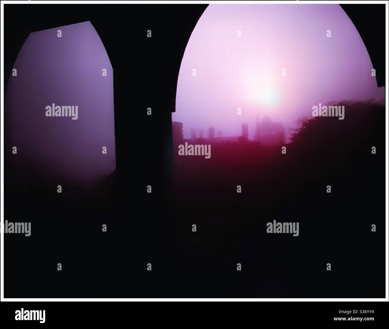 Night landscape in Kent. - Smartphone Captured Stock Image