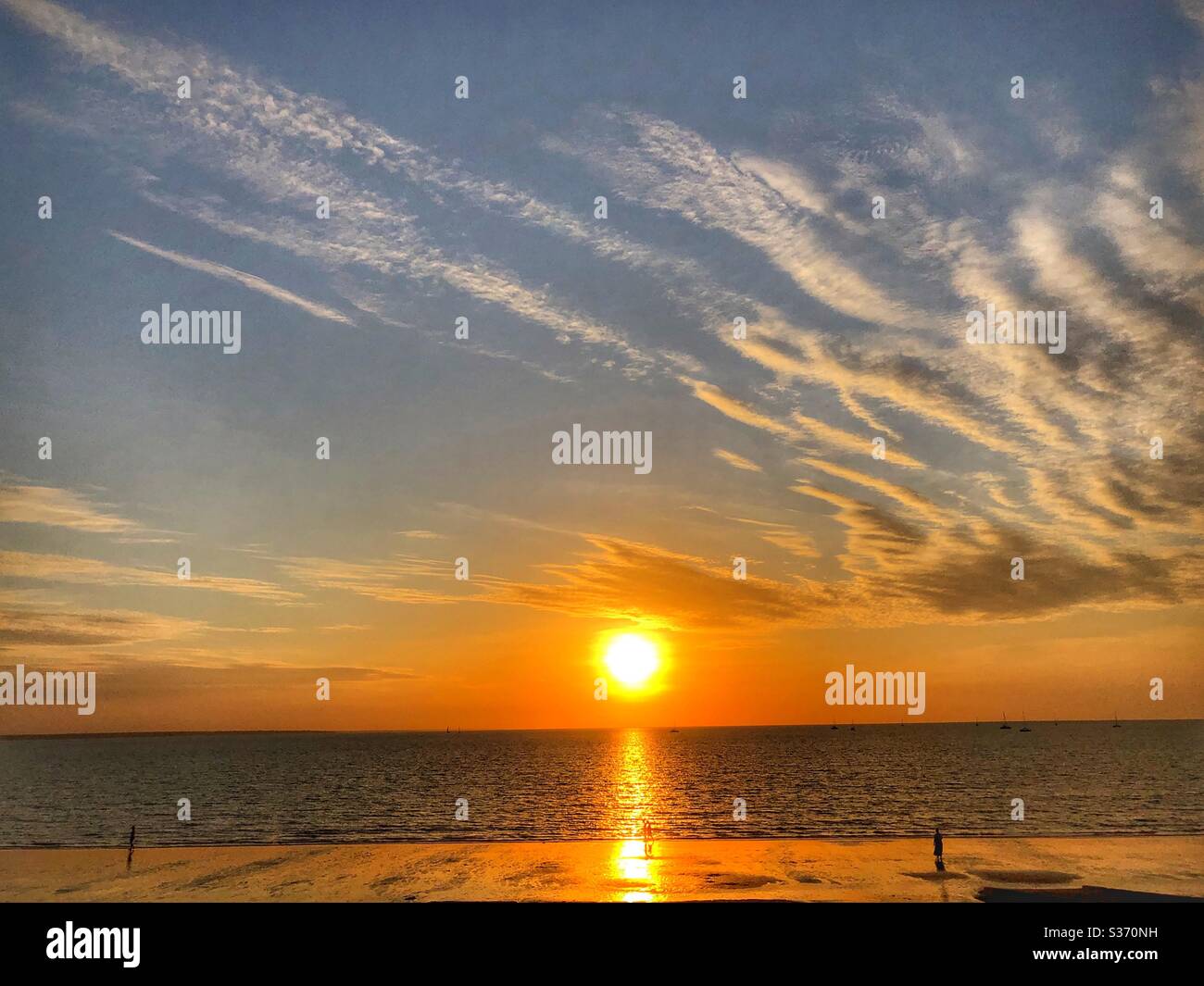 Fannie Bay at sunset, in Darwin, Northern Territory, Australia - Smartphone Captured Stock Image