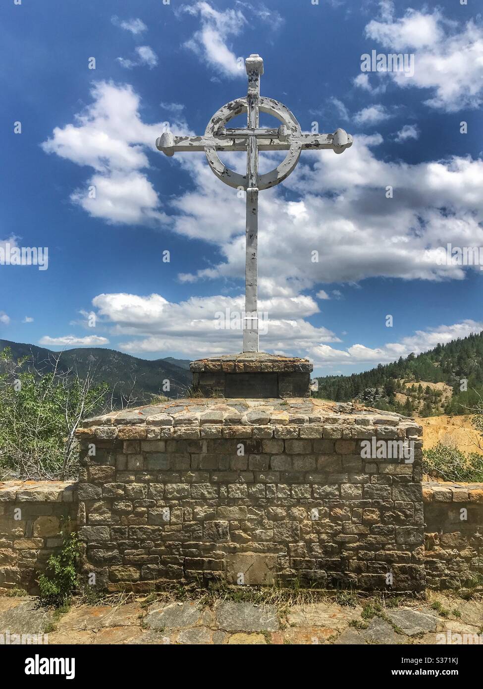 Cross in Central City Colorado - Smartphone Captured Stock Image