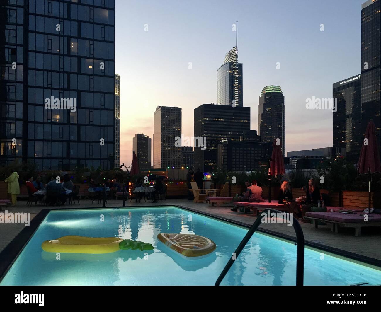 Pool floats. Downtown Los Angeles CA 2018 Stock Photo Alamy