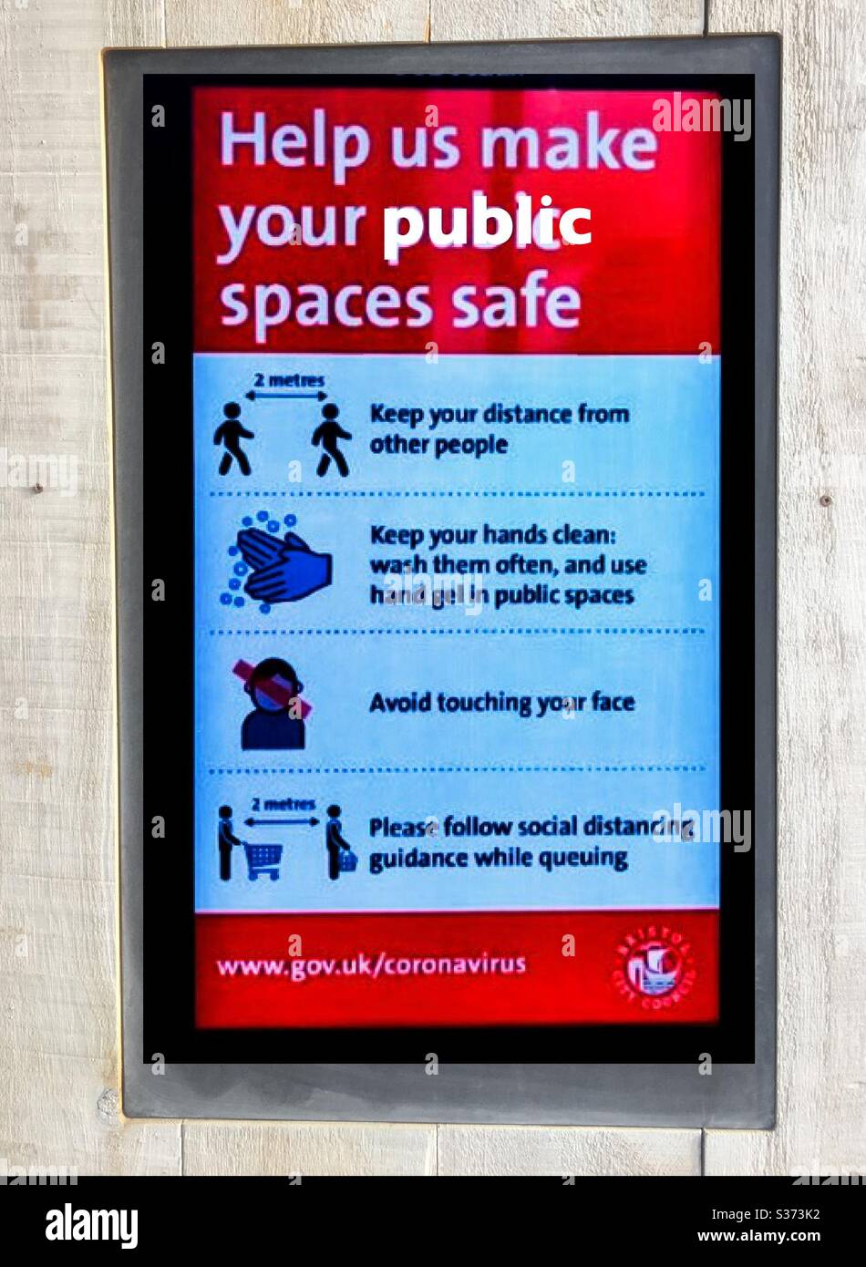 Covid-19 Guidelines - Smartphone Captured Stock Image